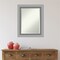 Beveled Bathroom Wall Mirror, Peak Polished Nickel Frame